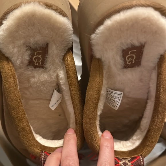 Ugg Tazzle Chestnut open back clog platform slippers with center tassel - Picture 9 of 10